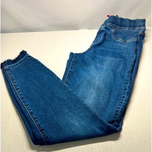 Spanx Distressed Skinny Jeans Raw Hem 28 W 27”Inseam - Picture 3 of 7